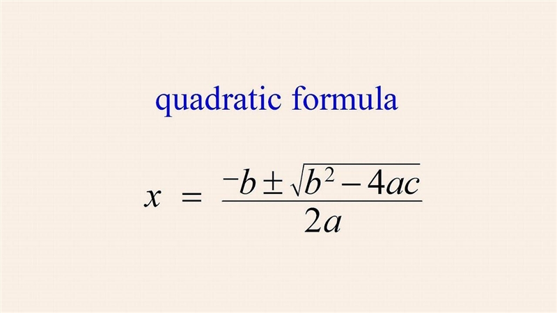 What is the quadratic formula?-example-1