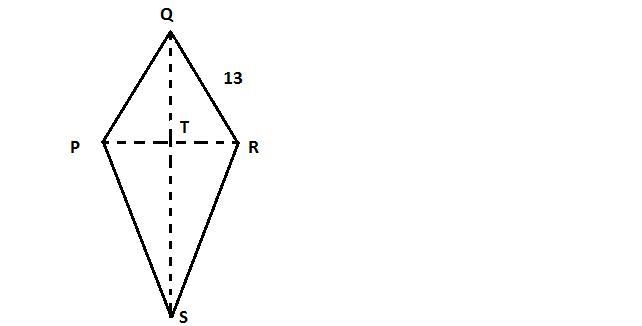 The quadrilateral below is a kite. Round your answer to the nearest tenth. If QR=13 and-example-1