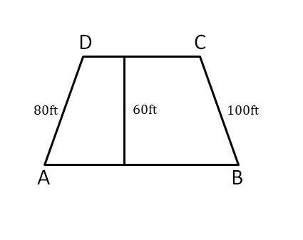 The Moore family’s backyard is shaped like a trapezoid as shown. The area of the backyard-example-1