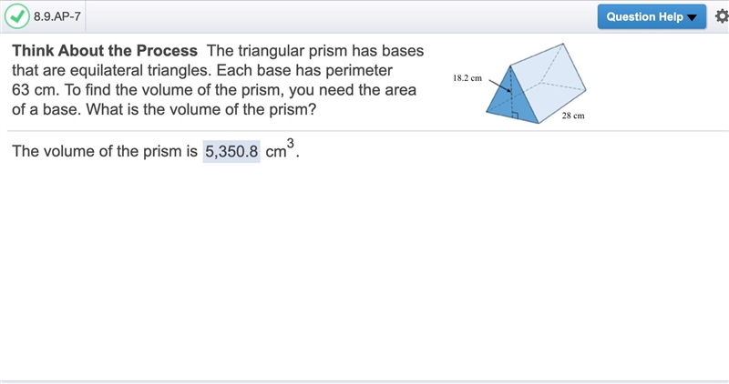 7. The triangular prism shown at the right has two bases that are equilateral triangles-example-1