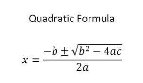 What is the equation for the quadratic formula?-example-1