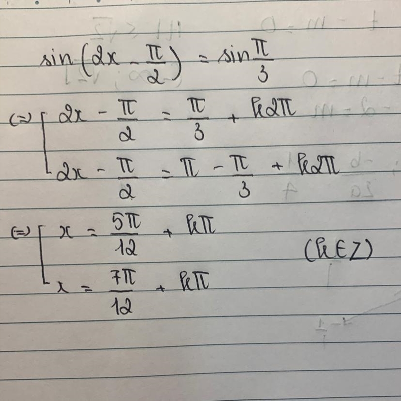 Sin(2x-pi/2)=sin pi/3-example-1