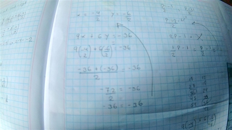 Solve the equation 9x+6y=-36-example-1