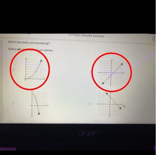 Which functions are increasing? Select all answers that are correct.-example-1