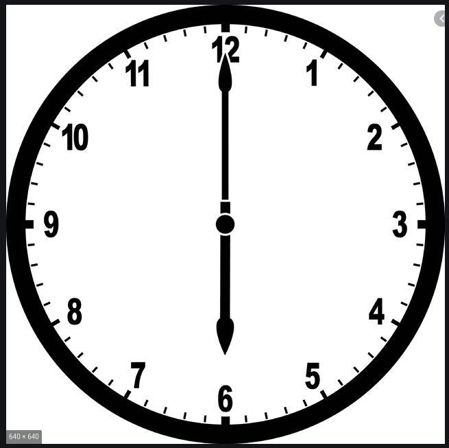 7. At 6 o'clock the big hand on a watch is pointing to the number-example-1