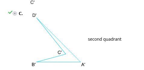 Select the correct answer. After translating this figure 7 units left and 1 unit down-example-1