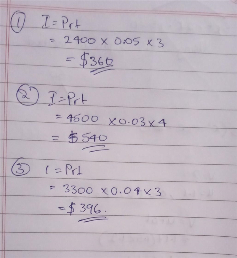 Match the amount of simple annuall interest earned to the correct savings account-example-1