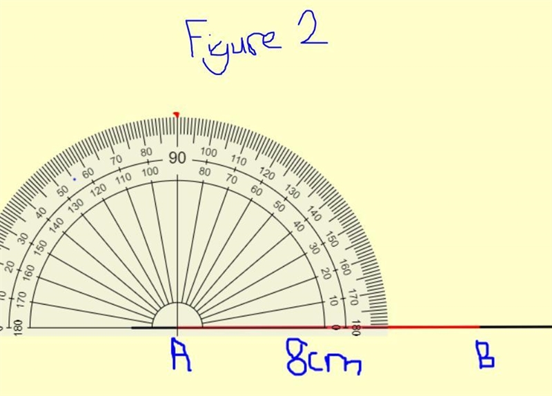 Using a protractor and a ruler, accurately construct a triangle ABC where AB = AC-example-5