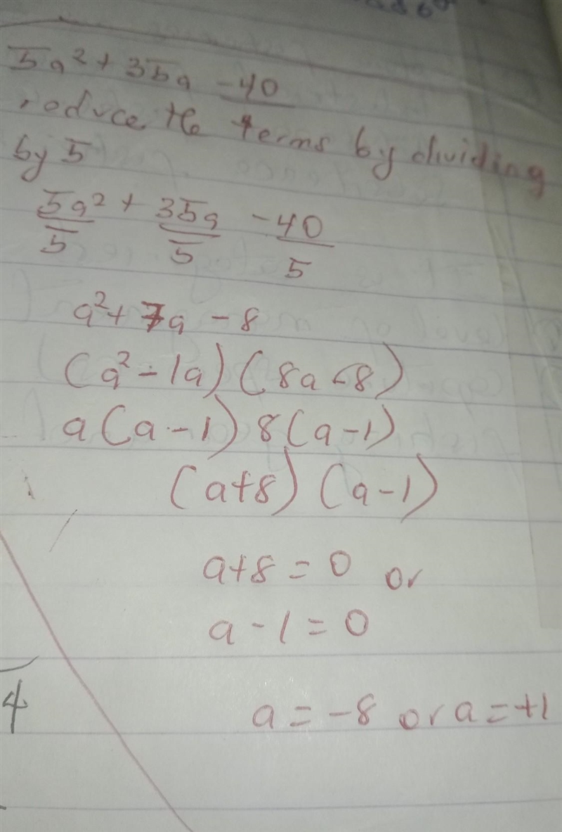 Help ASAP 5a²+35a–40​-example-1