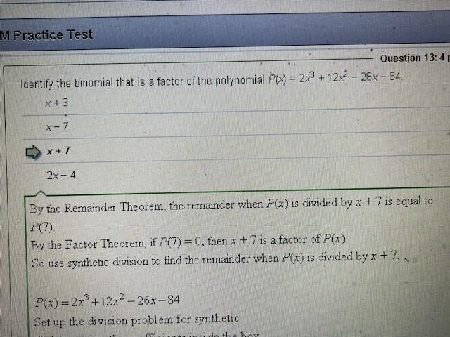 Identify the binomial that is a factor of the polynomial P(x) = 2x^3 + 12x^2 − 26x-example-1