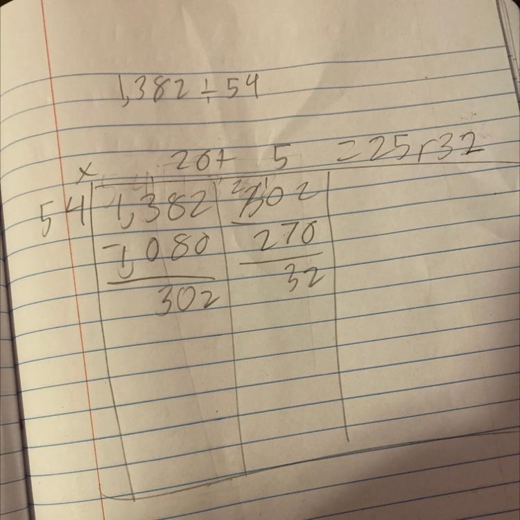 What is 1,382 ÷ 54? Add remainder?-example-1