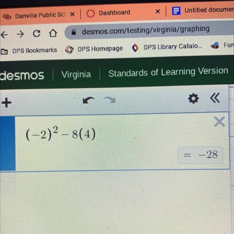 Evaluate the expression when x= -2 and y = 4 Expression: x² - 8 у-example-1