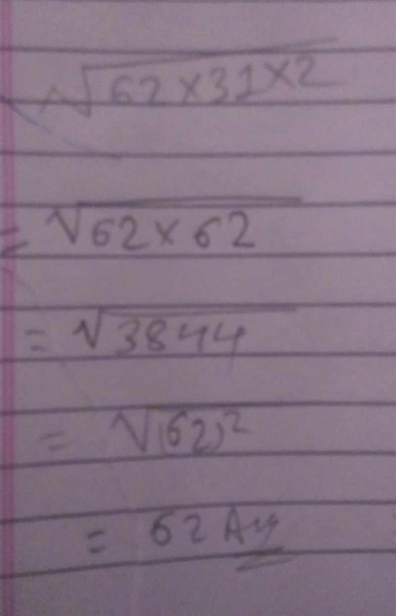 Can you solve this !! √(62 * 31 * 2) ​-example-1