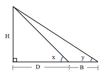 A man finds that the angle of elevationof a building is 22º. After walking 20 m towards-example-1