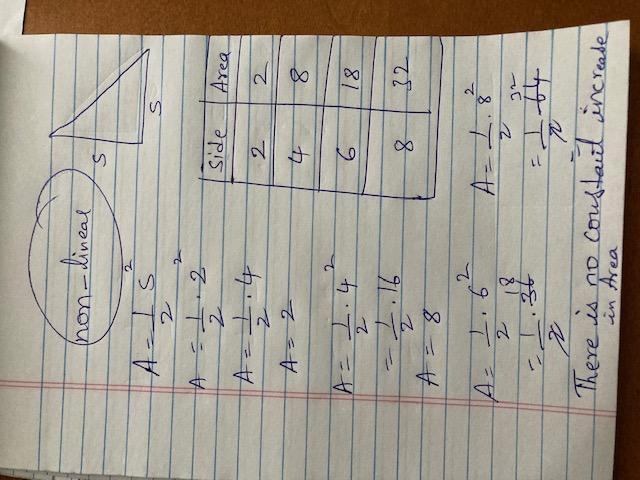 The area, A, of an isosceles right triangle is a function of the length of its legs-example-1