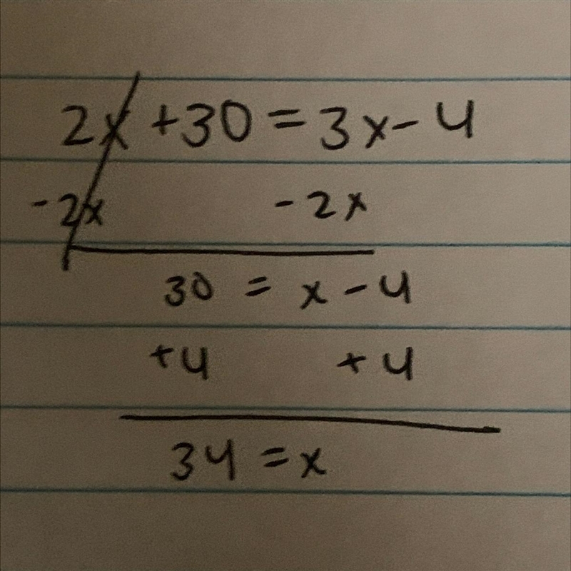 If BD bisects ∠ABC, find the value of x. x = 26 x = 34 x = 5.2 x = 6.8-example-1