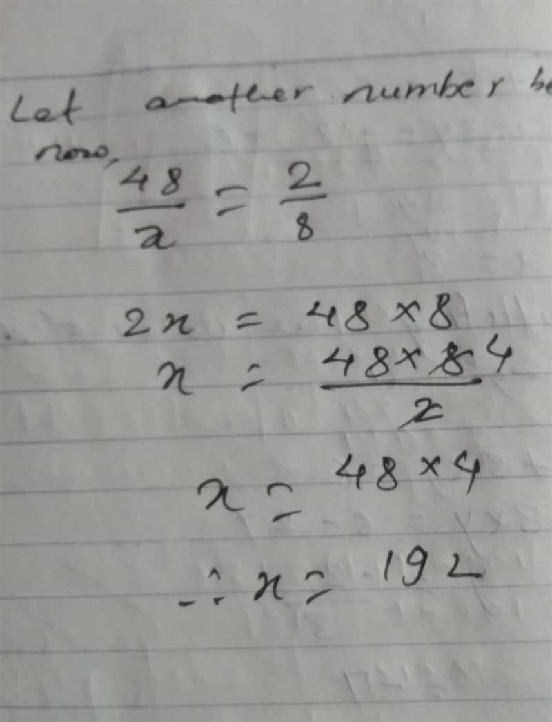 Given the number 48 increase the number by the ratio 2 :8​-example-1