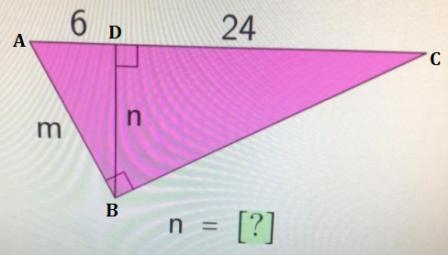 What is the measure of n? 6 24 n m n = [?]-example-1