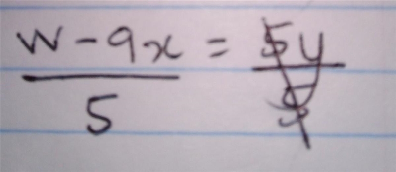 W = 9x + 5y, solve for y​-example-3