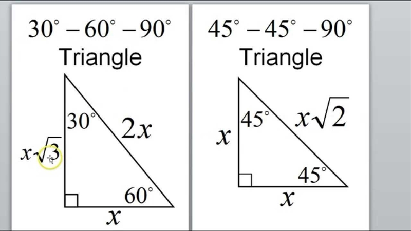 Find the length of side x in simplest radical form with a rational denominator.-example-1