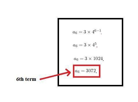 What is the 6th term in the geometric sequence described by this explicit formula-example-1