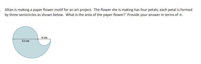 Jillian is making a paper flower motif for an art project the flower she is making-example-1