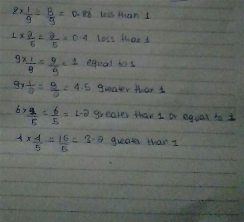 HELP Drag each expression to show whether the product is less than 1, equal to 1, or-example-1