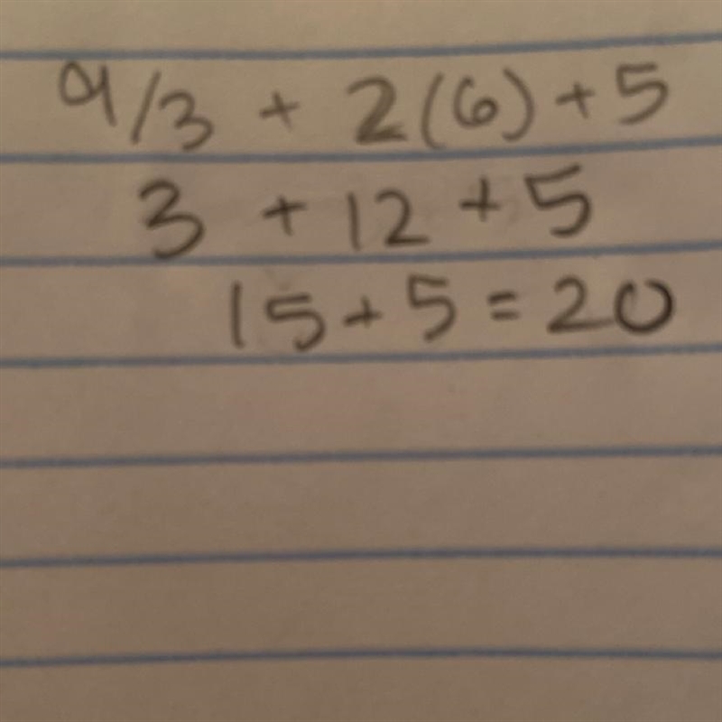 Whats (9)/(3) + 2(6) + 5 ?-example-1