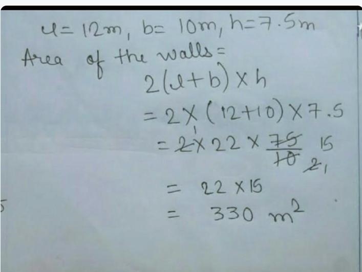 A square shaped room contains 12m' of air. If the height of the room is 3m, what is-example-1