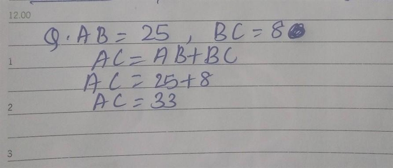 Help! How do I find AC in this equation?-example-1