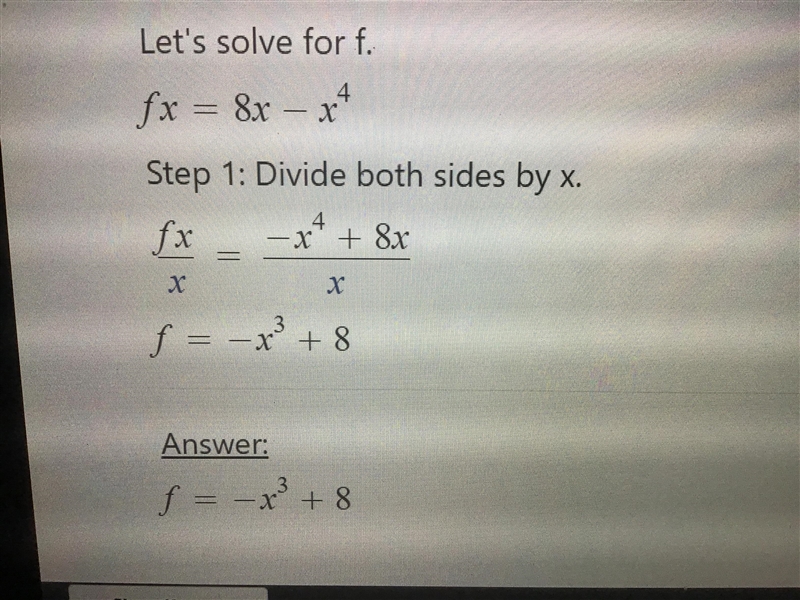 5. Evaluate f(x) = 8x - x4 when f(3)? HURRY PLEASE-example-1