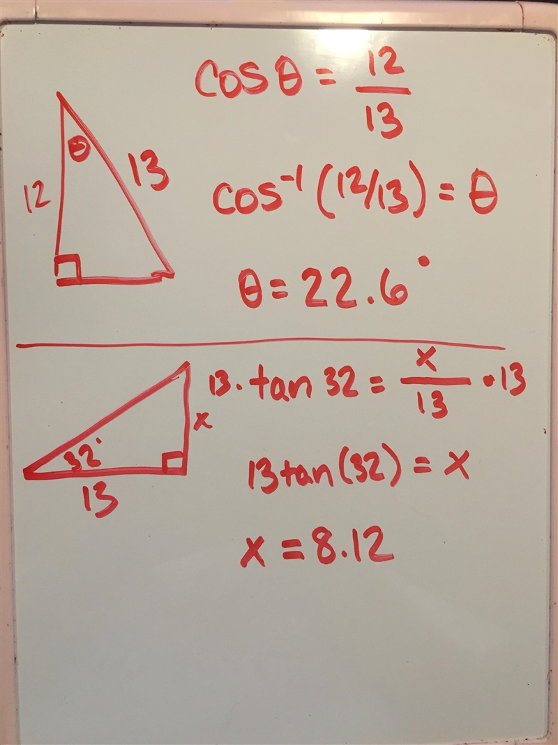 Directions: Use trig ratios to find the identified missing side or angle for each-example-1