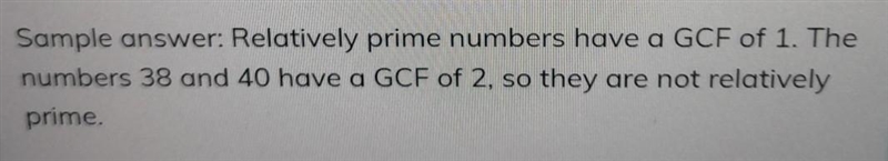 Why aren't the numbers 38 and 40 relatively prime​-example-1