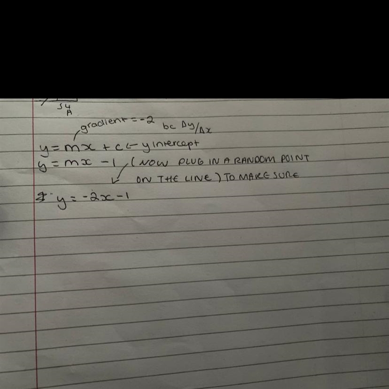 What is the equation of the blue line? Please can someone give me a good step to step-example-1