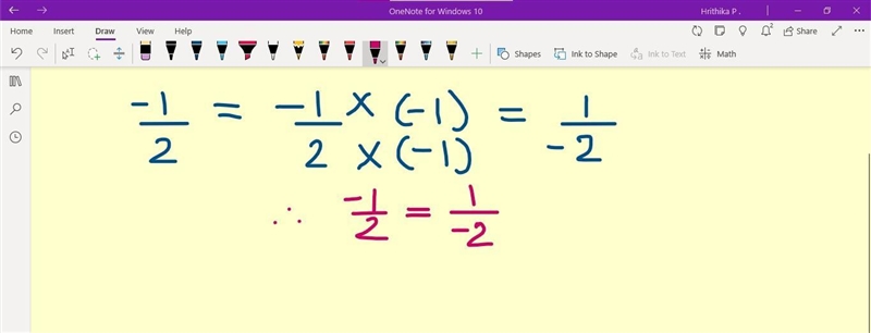 Is - 1/2 equivalent to 1/-2-example-1