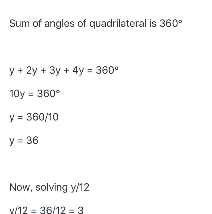 If a quadrilateral has angles measure 2y,3y ,y+5and 2y-1,what is the value of y a-example-1