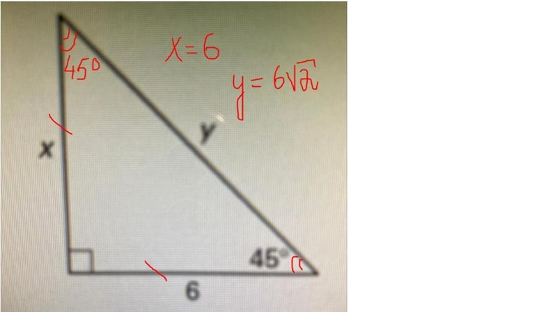 Find the value of each variable. Write answers in simplest radical form.-example-1