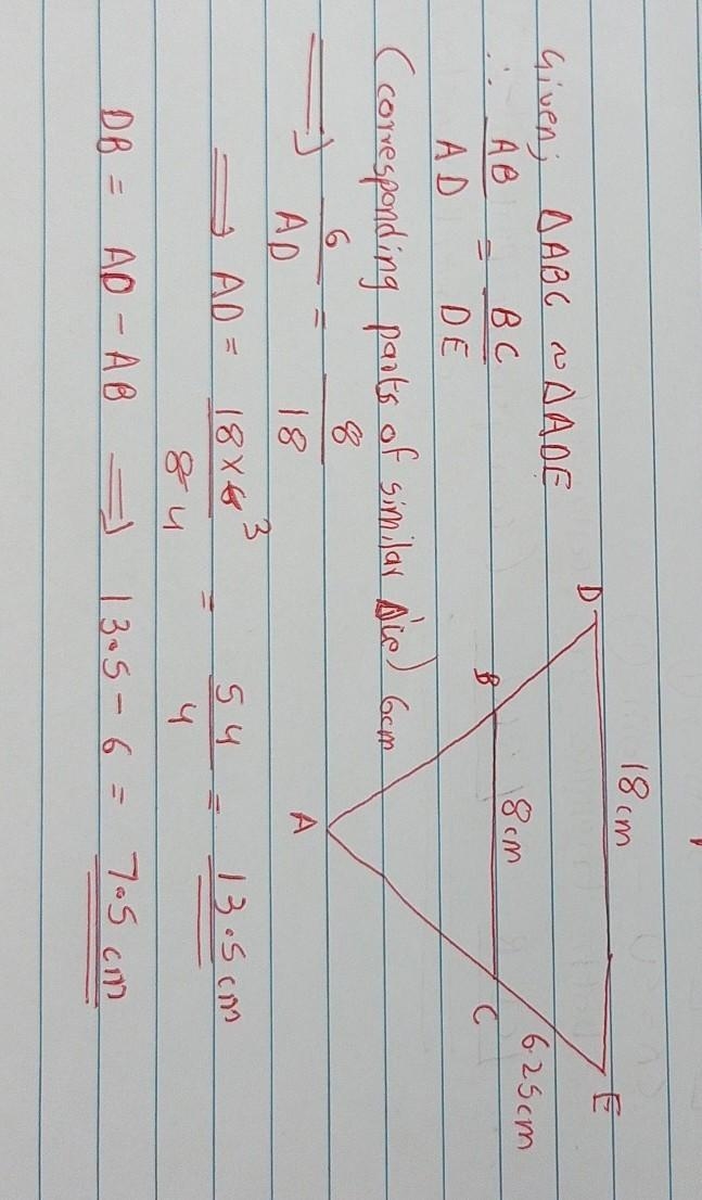 How to find a linear scale factor of two similar shapes joined together.-example-1