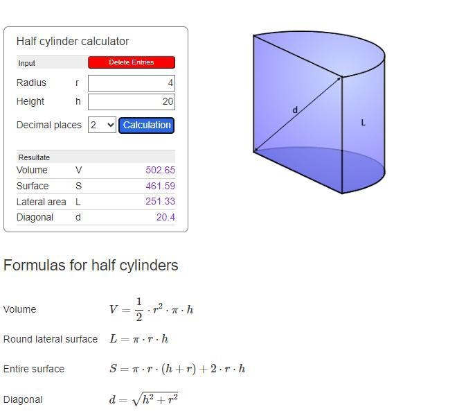 a right cylindrical solid is cut in half to form the figure shown. if the length is-example-1