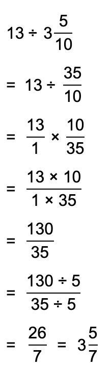 What is 13/3.5 and could you give a step by step-example-1