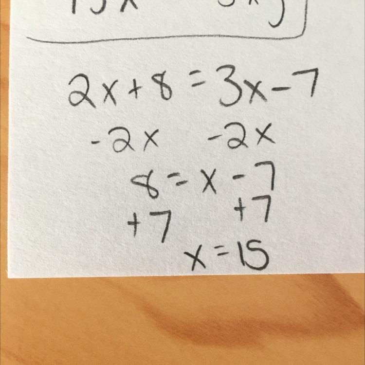 2. How many solutions 2x + 8 = 3x - 7 O One Solution O Infinite Solutions O No Solution-example-1