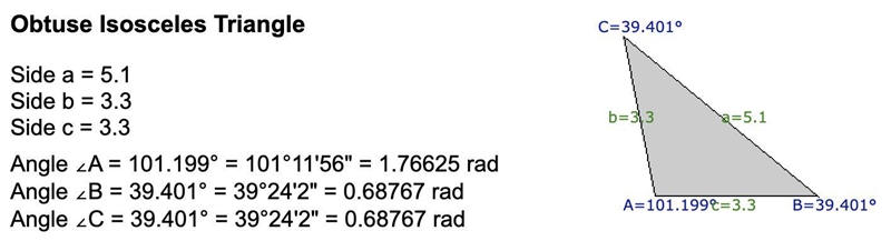 39 3.3 5.1 3.3 x find the value in the triangle shown below-example-2