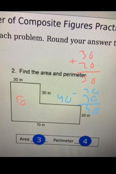 Can someone help me please I need both area and perimeter-example-1