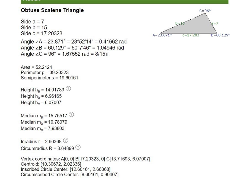 What is the area of the triangle ?-example-1