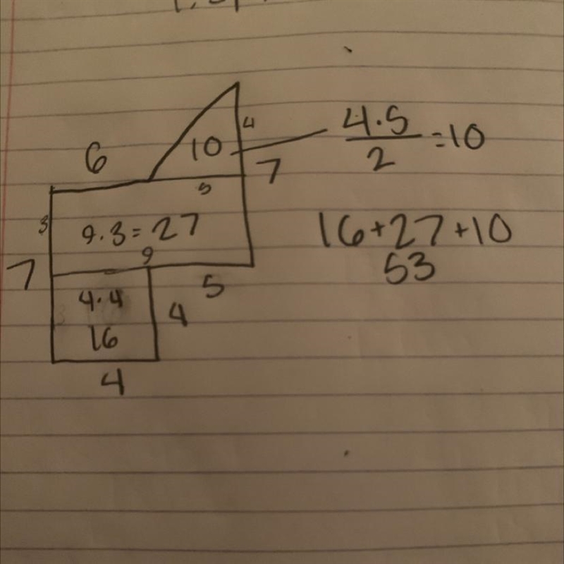 Find the area of the given figure. Show your work!-example-1