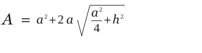 The Surface Area of the square pyramid​-example-1