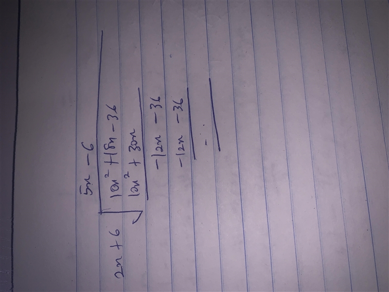 The binomial (2x+6) is a factor of a quadratic expression 10x^2+18x-36 what is the-example-1