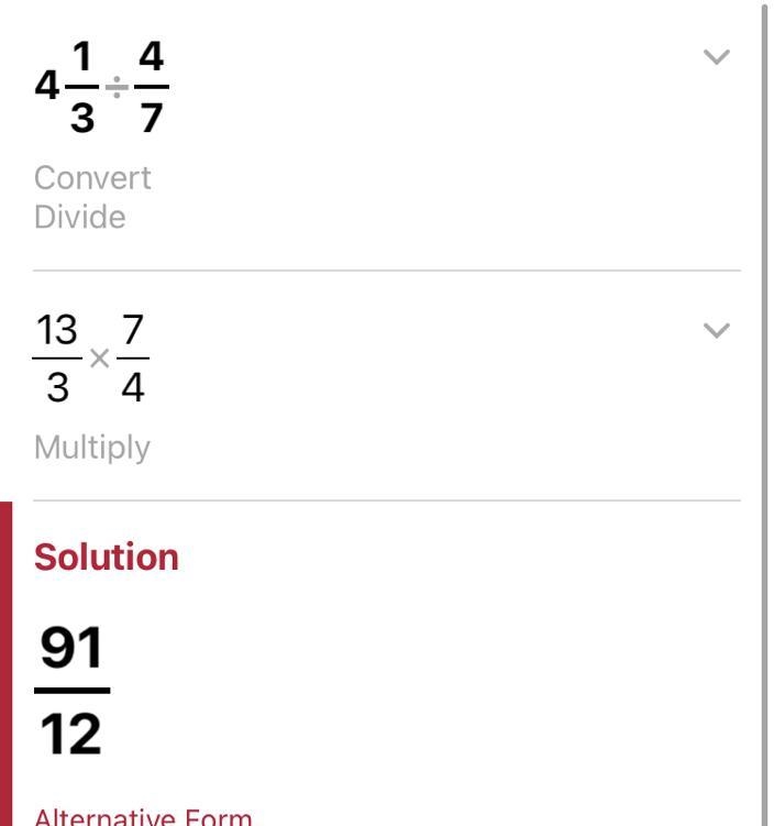 What is 4 1/3 divided by 4/7​-example-1