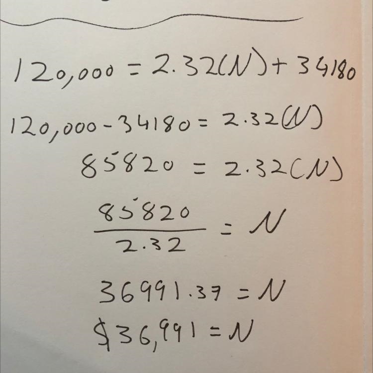 Someone PLEASE HELP Let C = 2.32 N + 34180 represent the cost, C, of raising a child-example-1