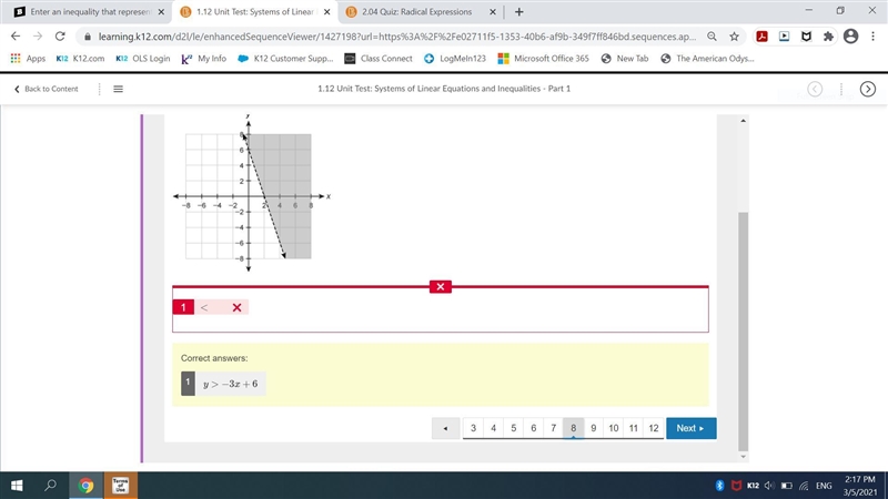 Enter an inequality that represents the graph in the box. Please help!!-example-1